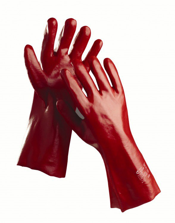 Rukavice RedStart 35cm červené dlouhé | Úklidové a ochranné pomůcky - Rukavice, zástěry a čepice